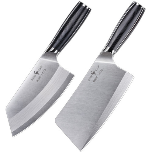 三四鋼菜刀家用廚房木柄切肉切片刀切菜刀具桑刀不鏽鋼廚師刀批髮