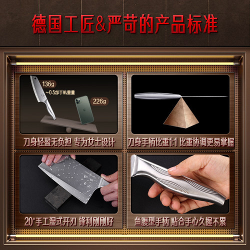 三四鋼 菜刀2件套家用砍斬骨刀 料理刀切片切菜鋒利不鏽鋼廚師刀