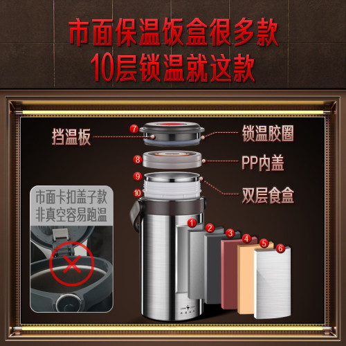 三四鋼 保溫飯盒便攜保溫飯桶 餐盒學生上班族不鏽鋼真空保溫桶