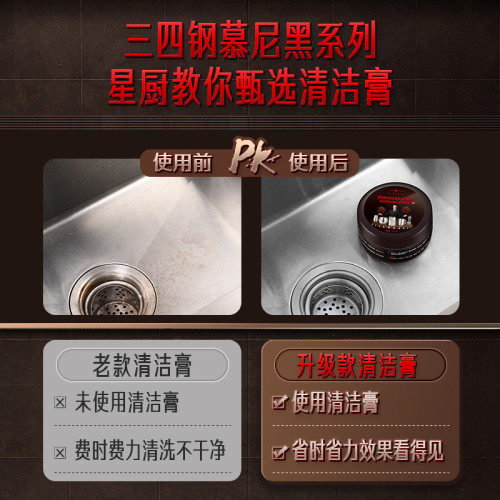 三四鋼 清潔膏不鏽鋼廚房清潔清洗劑 多功能鍋底拋光除鏽漬去汙膏