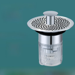 洗面盆下水器黃銅按壓式304濾網防蟲防堵塞漏水塞防臭下水彈跳芯