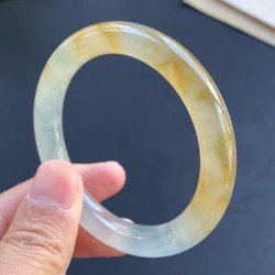 天然緬甸翡翠手鐲飄花貴妃平安鐲紫羅蘭冰糯種翡翠玉手鐲少女時尚