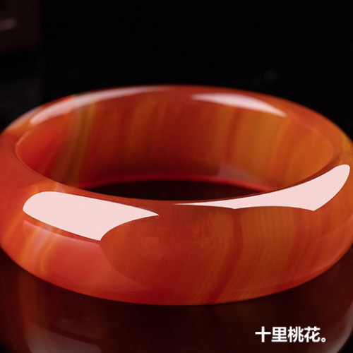 紅瑪瑙玉手鐲女款瑪瑙手鐲女細條天然正品加寬紅色旺夫真玉手鐲子