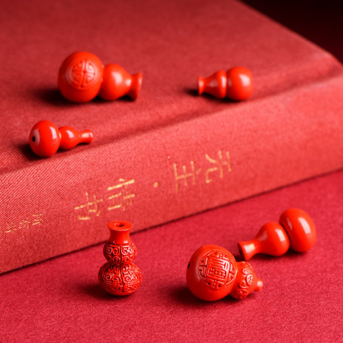 久雅水晶 原鑛硃砂葫蘆配件紅砂帝王砂福字葫蘆吊墜墜子配飾 批髮