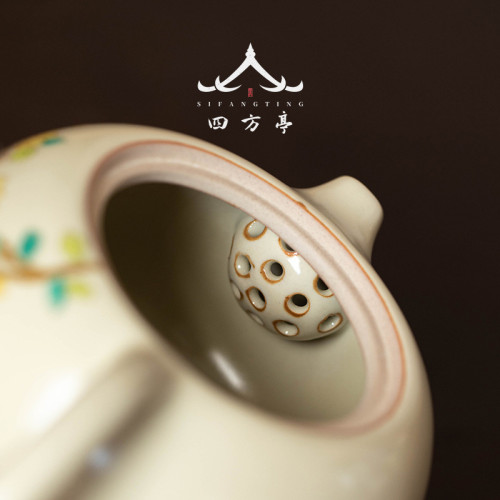 汝窰貓咪手抓壺茶壺單壺防燙蓋碗陶瓷泡茶家用女士精致一人茶具
