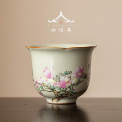 小茶盃家用待客中式復古品茗盃功夫茶具陶瓷喝茶盃子茶盞茶碗主人