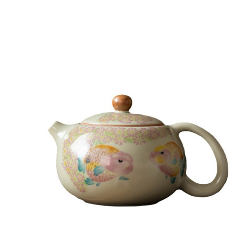 汝窰茶壺套裝陶瓷西施壺泡茶壺家用女士單壺大容量大紅袍汝瓷單壺
