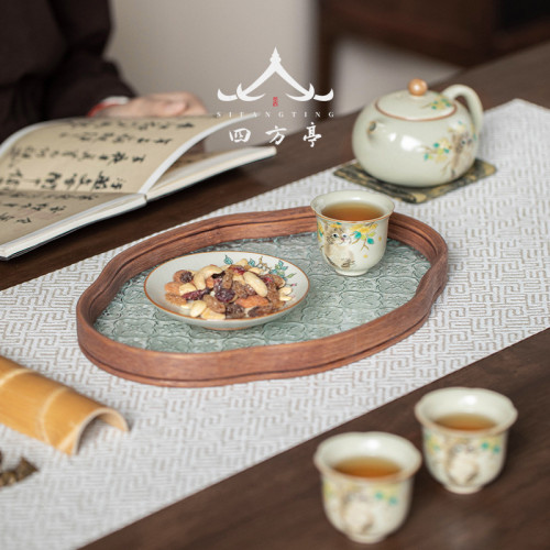 汝窰手抓壺功夫茶具套裝一人茶壺喝茶女士高顔值泡茶壺蓋碗茶盃