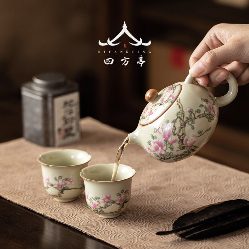 中式復古茶壺陶瓷西施壺大容量功夫茶具高檔單個泡茶壺女士一人