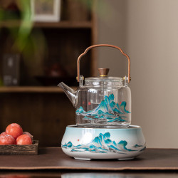 電熱煮茶器一體養生壺2024新款泡茶專用煮茶壺家用玻璃電陶爐燒水