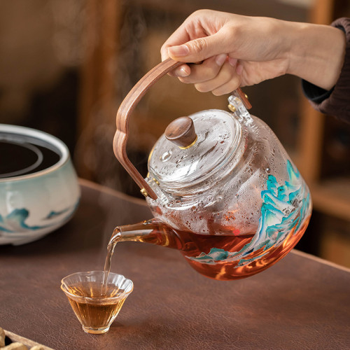 電熱煮茶器一體養生壺2024新款泡茶專用煮茶壺家用玻璃電陶爐燒水