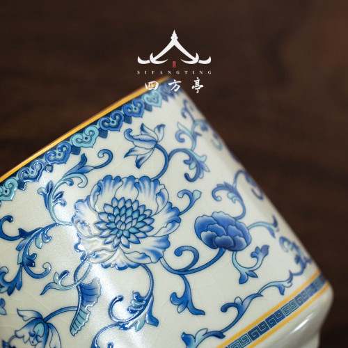 陶瓷茶盃水盃泡茶盃茶水分離青花瓷茶具辦公室盃子汝窰高檔伴手禮