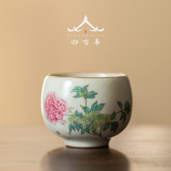 汝窰茶盃小號喝茶盃子套裝開片養功夫茶具茶碗茶盞個人單盃高檔