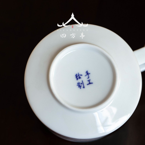 盃子水盃茶盃中式馬克盃咖啡盃陶瓷釉下彩精致高級女士個人專用