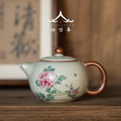 汝窰茶壺大號西施壺單壺陶瓷泡茶壺茶具茶道家用高顔值高檔開片