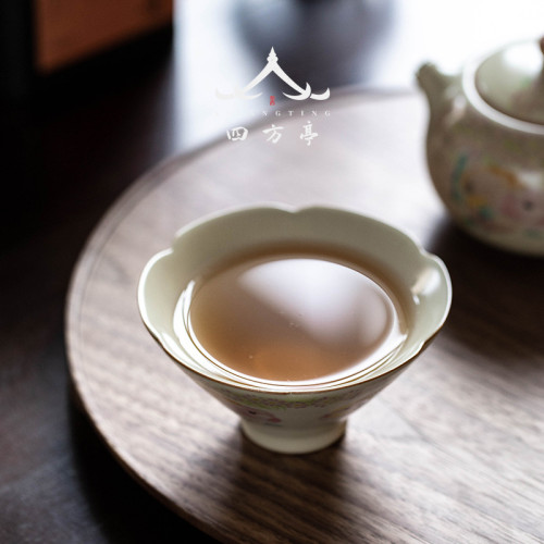 葵口鬭笠盃汝窰功夫茶具茶碗茶盃品茗盃家用主人盃單盃女士高檔