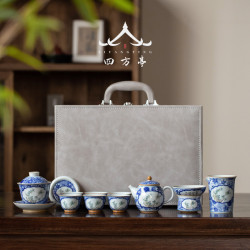 茶具套裝輕奢高檔2024新款家用景德鎮中式青花瓷送禮茶壺便攜禮盒