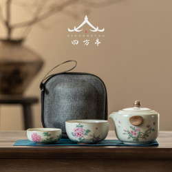 快客盃旅行茶具套裝茶壺旅遊一壺一盃陶瓷戶外便攜式女士一人專用
