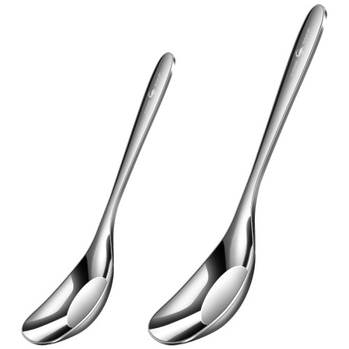 三四鋼®飯勺寶寶家用加深元寶餐勺 小勺子316不鏽鋼兒童輔食湯勺