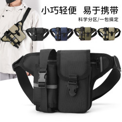 跨境戶外運動男士水盃斜挎包騎行登山休閒防水多功能戰術水壺腰包