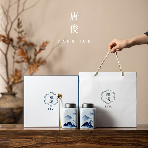 手繪釉下彩茶葉罐空禮盒陶瓷家用精品高檔密封罐中式包裝盒儲存罐