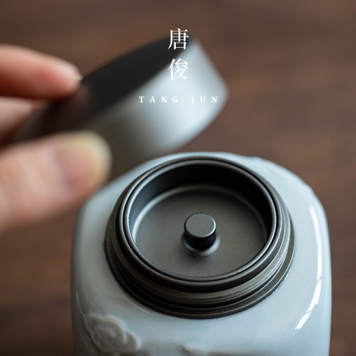 手繪釉下彩茶葉罐空禮盒陶瓷家用精品高檔密封罐中式包裝盒儲存罐
