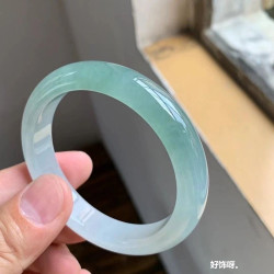 緬甸翡翠手鐲冰糯種淺綠油青冰種玉手鐲女款玉石鐲子少女飾品送禮