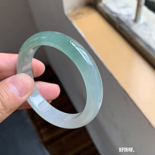 緬甸翡翠手鐲冰糯種淺綠油青冰種玉手鐲女款玉石鐲子少女飾品送禮