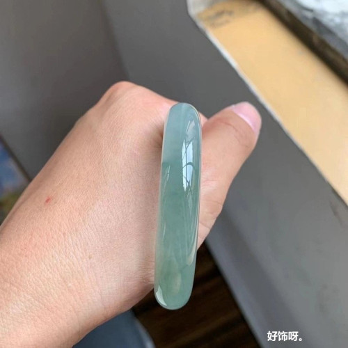 緬甸翡翠手鐲冰糯種淺綠油青冰種玉手鐲女款玉石鐲子少女飾品送禮
