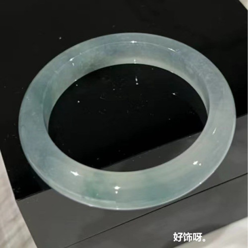緬甸老坑a貨冰種翡翠手鐲正圈鐲子飄花翡翠葉子玉吊墜套裝送禮款