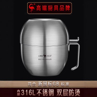 三四鋼®快餐杯學生食堂打飯碗 泡麵碗食品接觸級316L不鏽鋼飯盒