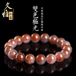 久雅水晶 天然老鑛天眼極光23圓珠手鏈 惡魔之眼紫極光散珠手鏈