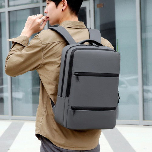 跨境潮流男士雙肩包休閒時尚旅行包15.6寸電腦商務背包簡約雙肩包
