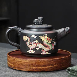 原鑛紫陶紫砂壺鳳鳴壺龍鳳變色茶壺單壺西施壺功夫茶具家用泡茶壺