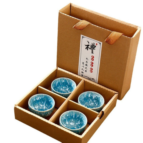 高顔值窰變龍紋盃家用豪華茶盃陶瓷功夫茶具高檔家用品茗盃主人盃