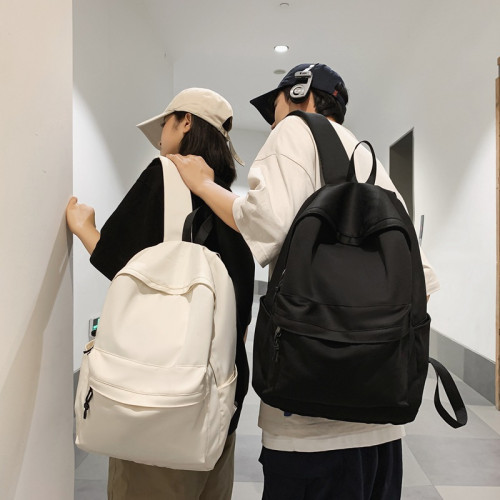 雙肩包男士簡約大容量旅行背包女休閒日系初中生高中大學生書包男