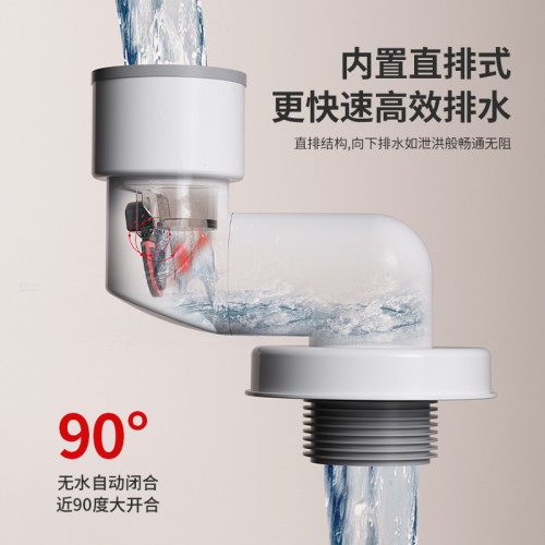 可調節洗臉盆密封塞下水琯防臭接頭防蟲防溢水牆排地排50琯75通用
