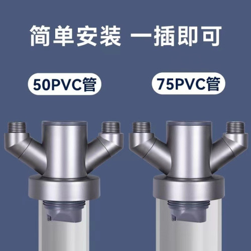 廚房下水三通防臭神器水槽洗菜盆排水琯下水道三頭通淨水器接口