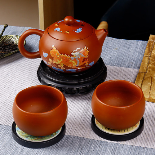 火麒麟原鑛變色紫砂壺手工鳳鳴壺西施壺出水鳥叫泡茶壺井欄壺代髮