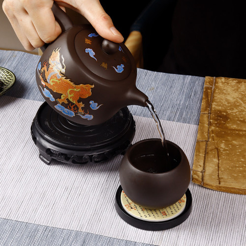 火麒麟原鑛變色紫砂壺手工鳳鳴壺西施壺出水鳥叫泡茶壺井欄壺代髮