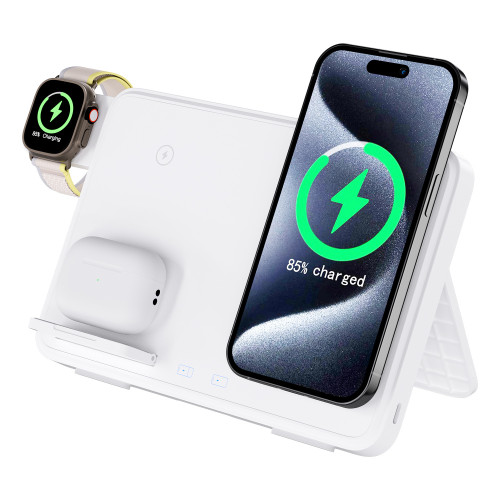 新品三合一無線充電器 適用蘋果手機lWatchAirpods 15W三星無線充