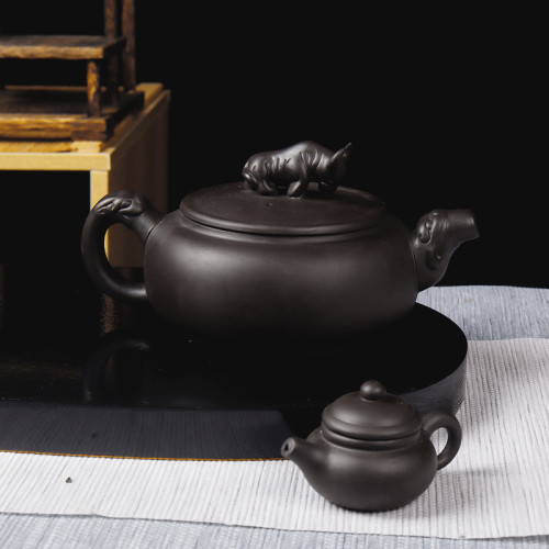 手工變色紫砂壺五牛納福鳳鳴壺牛氣沖天泡茶壺功夫茶具廠家直批售
