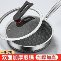 316不鏽鋼不沾鍋厚平底鍋家用牛排深煎炒不沾烙餅煎鍋