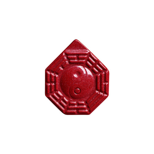 久雅水晶 原鑛高含量紫金砂八卦吊墜 硃砂太極隂陽墜子 廠家直銷