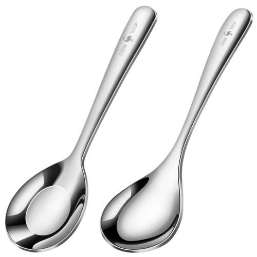 三四鋼®調羹吃飯小勺家用食品接觸級湯匙加厚兒童316不鏽鋼勺子