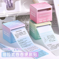 便利貼批髮學生美術國風便簽套裝兒童可愛創意抽拉式盒裝卡通貼紙