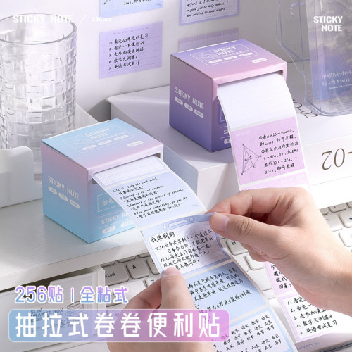 便利貼批髮學生美術國風便簽套裝兒童可愛創意抽拉式盒裝卡通貼紙