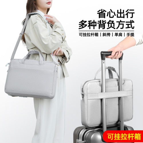 電腦包手提適用於MAC蘋果包袋macbook新款時尚單肩戴爾筆電包