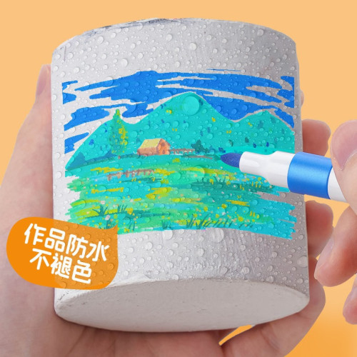 兒童丙烯馬克筆透明手提塑盒筆學生手抄報套裝專用畫畫批髮水彩筆