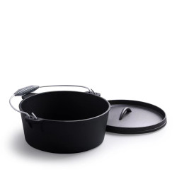 鑄鉄鍋野營鍋具套組Camping pot木箱套裝戶外荷蘭鍋吊鍋BBQ set